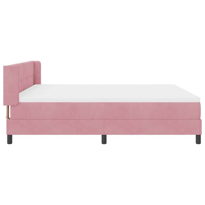 Letto a molle con testiera Rosa 200 x 180 cm Velluto | homemem39