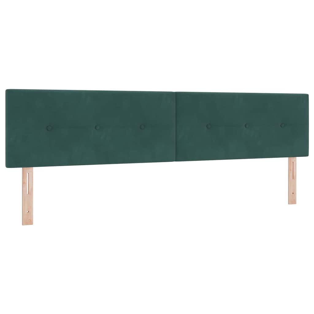 Letto a molle con testiera Verde Scuro 200 x 200 cm Velluto | homemem39