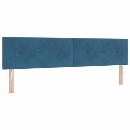 Letto a molle con testiera Blu Scuro 200 x 200 cm Velluto | homemem39