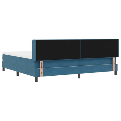 Letto a molle con testiera Blu Scuro 200 x 200 cm Velluto | homemem39
