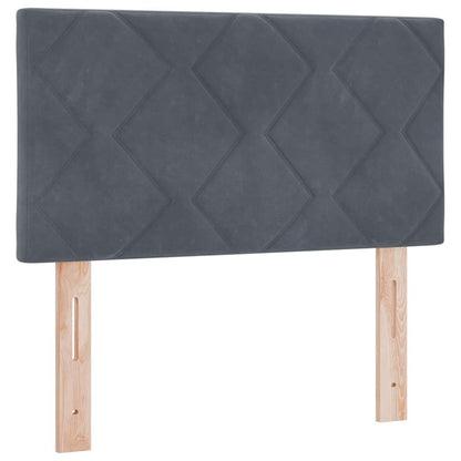 Letto a molle con testiera Grigio scuro 200 x 80 cm Velluto | homemem39