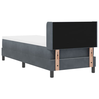 Letto a molle con testiera Grigio scuro 200 x 80 cm Velluto | homemem39