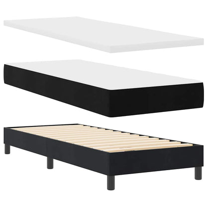 Letto a molle con testiera Nero 200 x 80 cm Velluto | homemem39