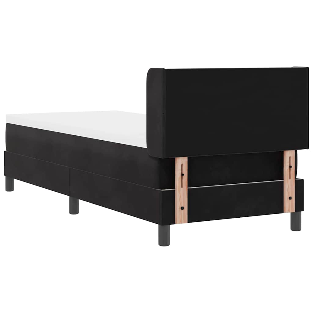 Letto a molle con testiera Nero 200 x 80 cm Velluto | homemem39