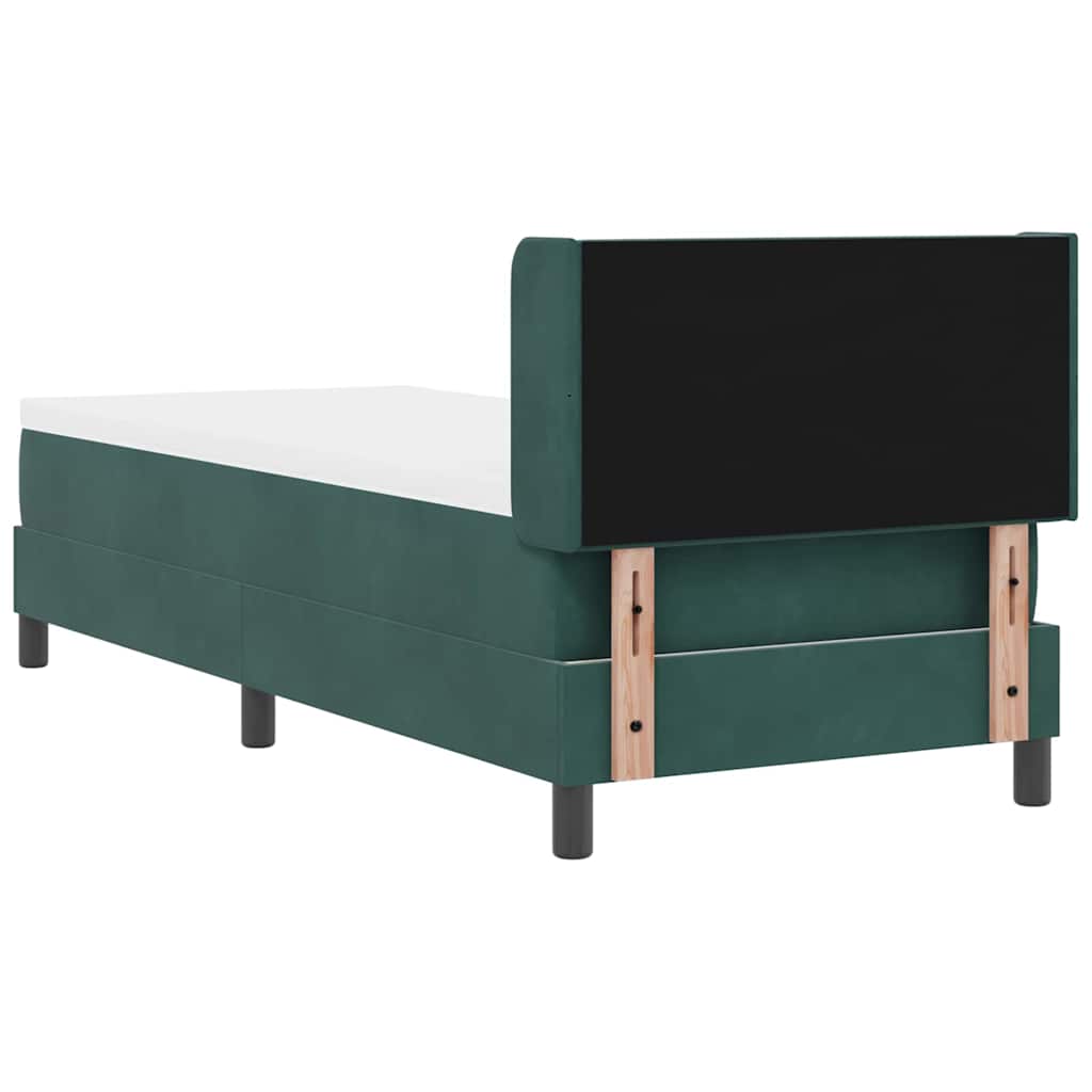 Letto a molle con testiera Verde Scuro 200 x 80 cm Velluto | homemem39