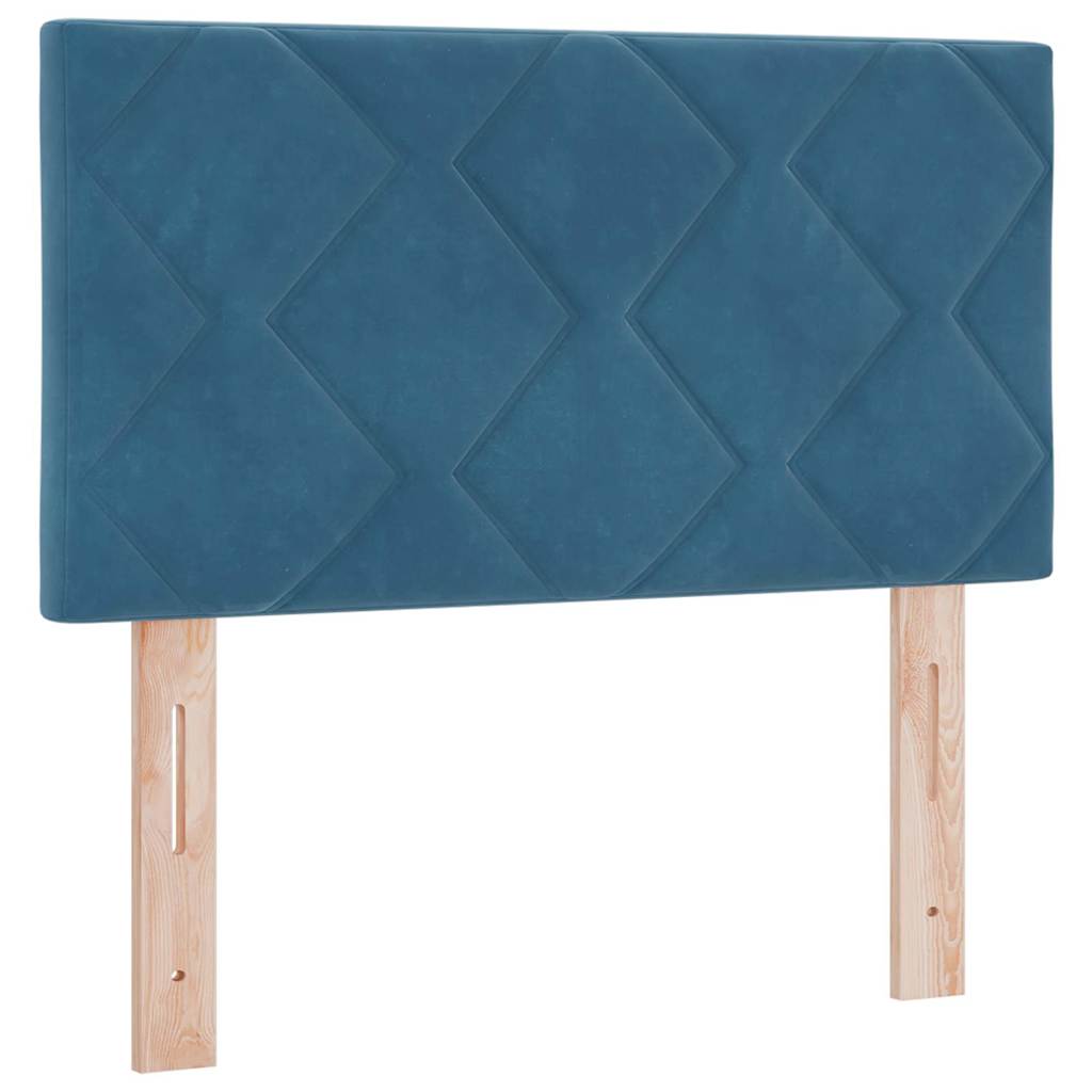 Letto a molle con testiera Blu Scuro 200 x 80 cm Velluto | homemem39
