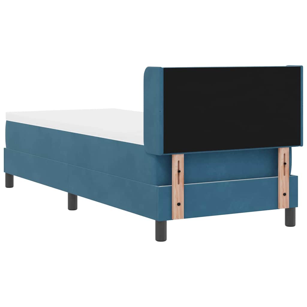 Letto a molle con testiera Blu Scuro 200 x 80 cm Velluto | homemem39