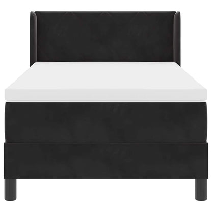 Letto a molle con testiera Nero 190 x 90 cm Velluto | homemem39