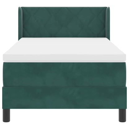 Letto a molle con testiera Verde Scuro 190 x 90 cm Velluto | homemem39