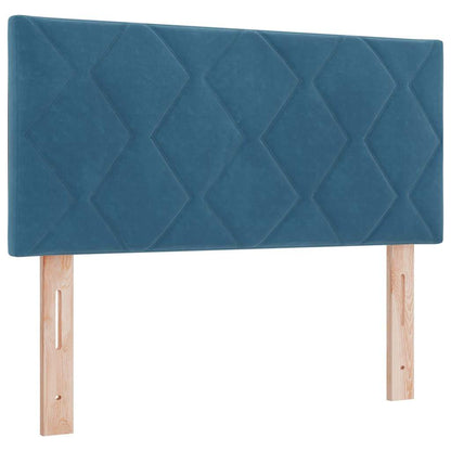 Letto a molle con testiera Blu Scuro 200 x 100 cm Velluto | homemem39