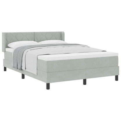 Letto a molle Grigio chiaro 200 x 140 cm Poliestere