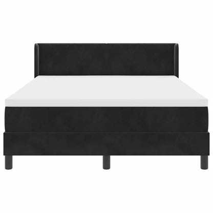 Letto a molle con testiera Nero 200 x 140 cm Velluto | homemem39