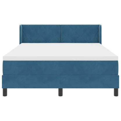 Letto a molle con testiera Blu Scuro 200 x 160 cm Velluto | homemem39