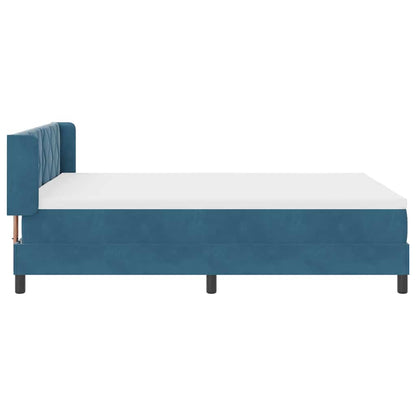 Letto a molle con testiera Blu Scuro 200 x 160 cm Velluto | homemem39