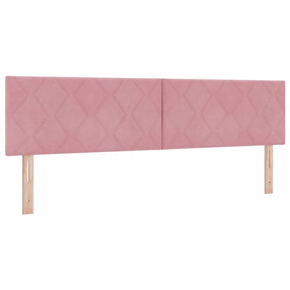Letto a molle con testiera Rosa 200 x 180 cm Velluto | homemem39