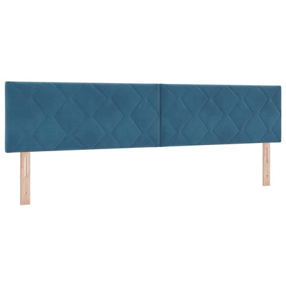 Letto a molle con testiera Blu Scuro 200 x 200 cm Velluto | homemem39