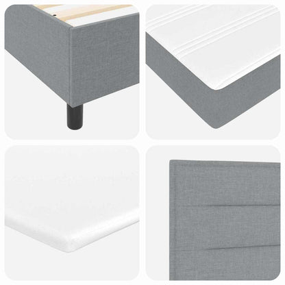 Letto a molle con materasso Grigio chiaro 200 x 80 cm Tessuto | homemem39