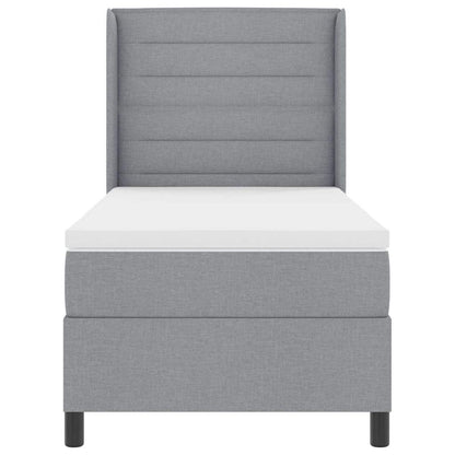 Letto a molle con materasso Grigio chiaro 200 x 80 cm Tessuto | homemem39