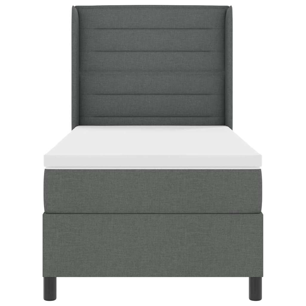 Letto a molle con materasso Grigio scuro 200 x 80 cm Tessuto | homemem39