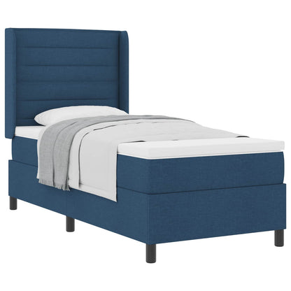 Letto a molle con materasso Blu 190 x 90 cm Tessuto | homemem39