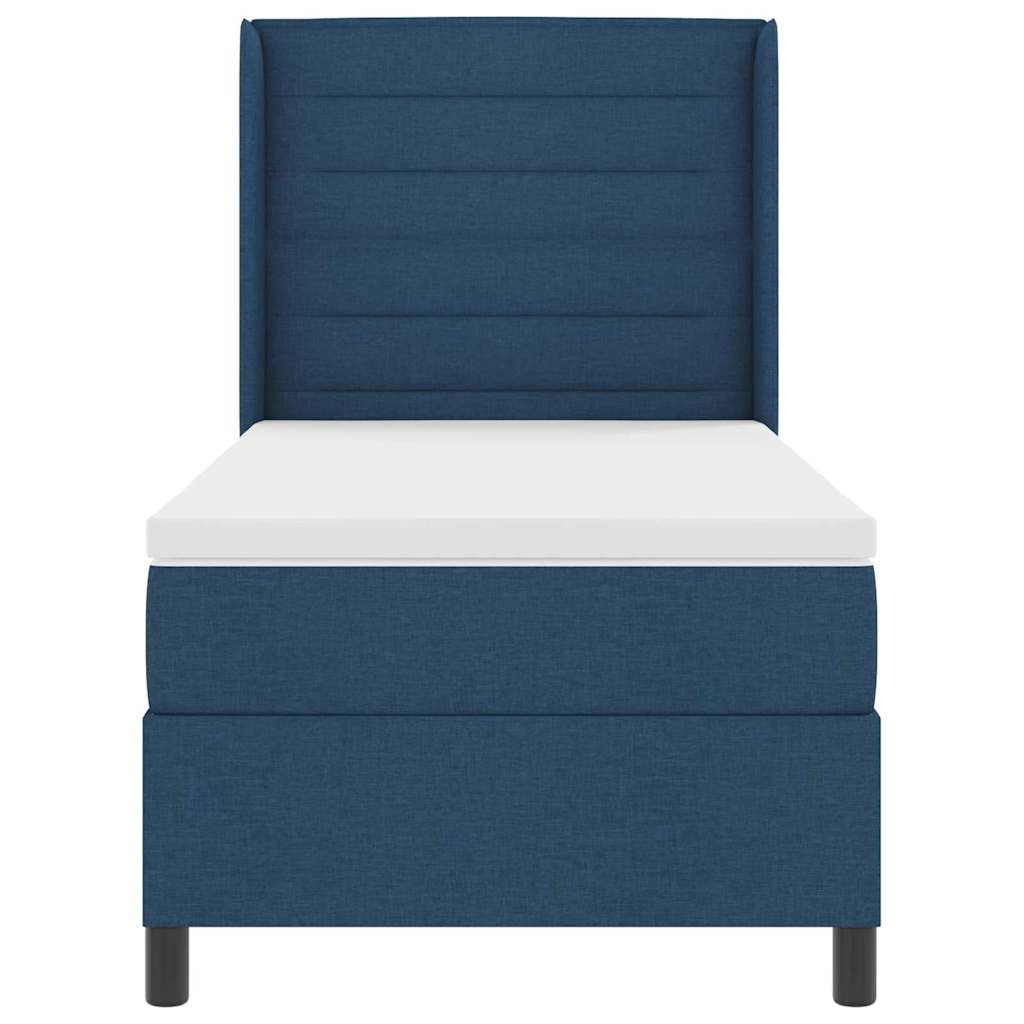 Letto a molle con materasso Blu 190 x 90 cm Tessuto | homemem39