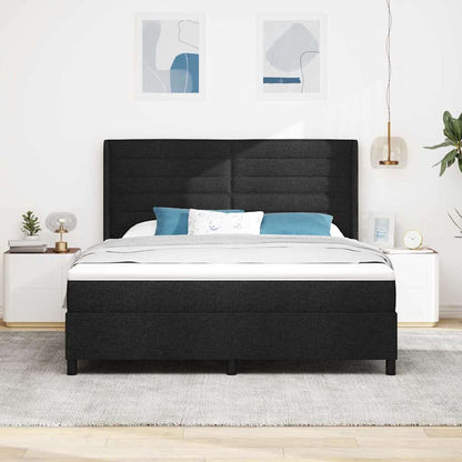 Letto a molle con materasso Nero 200 x 180 cm Tessuto | homemem39