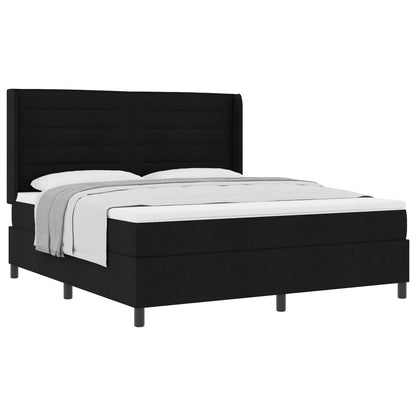 Letto a molle con materasso Nero 200 x 180 cm Tessuto | homemem39
