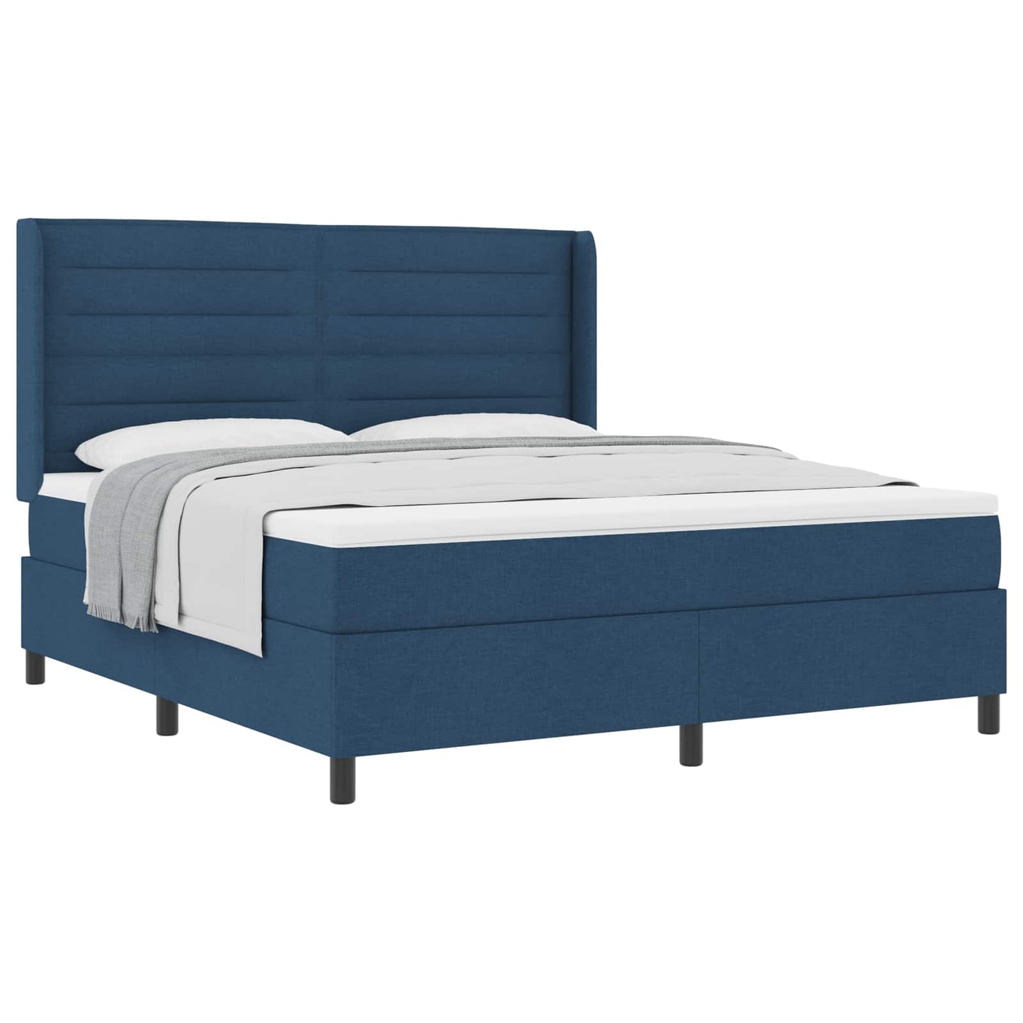 Letto a molle con materasso Blu 200 x 180 cm Tessuto | homemem39