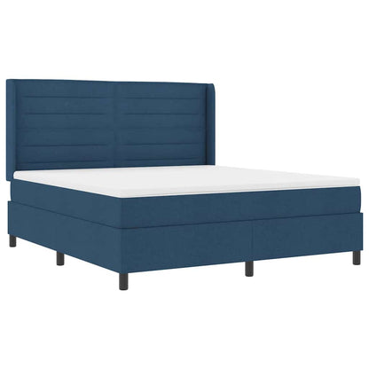 Letto a molle con materasso Blu 200 x 180 cm Tessuto | homemem39
