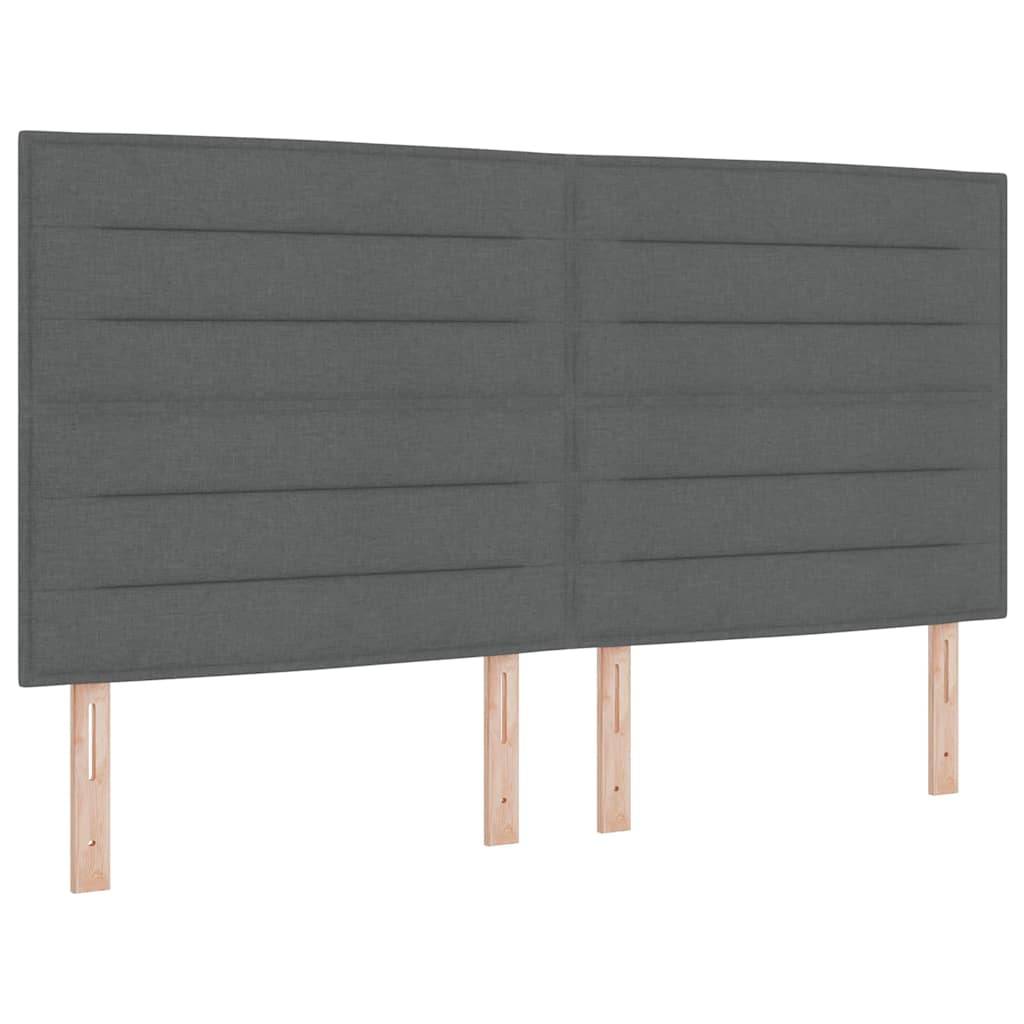Letto a molle con materasso Grigio scuro 200 x 200 cm Tessuto | homemem39
