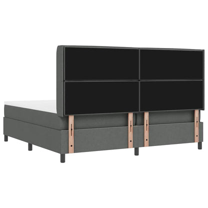 Letto a molle con materasso Grigio scuro 200 x 200 cm Tessuto | homemem39