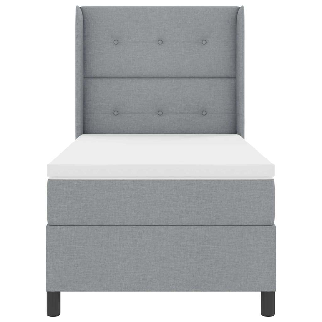 Letto a molle con cuscino Grigio chiaro 200 x 80 cm Tessuto | homemem39