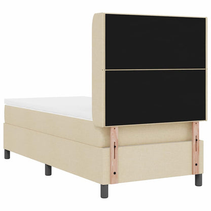 Letto a molle con cuscino Crema 200 x 100 cm Tessuto | homemem39