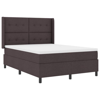 Letto a molle con cuscino Marrone Scuro 190 x 140 cm Tessuto | homemem39