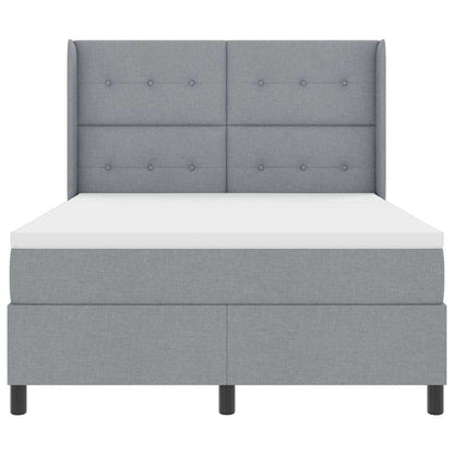 Letto a molle con cuscino Grigio chiaro 200 x 160 cm Tessuto | homemem39