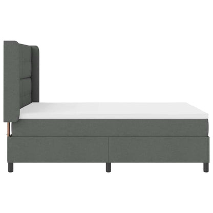 Letto a molle con materasso Grigio scuro 160 x 200 cm Tessuto