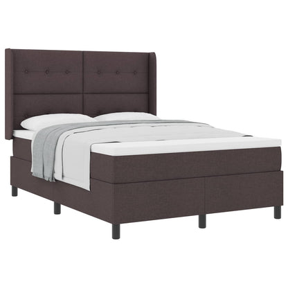 Letto a molle con cuscino Marrone Scuro 200 x 160 cm Tessuto | homemem39