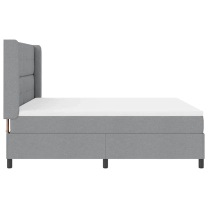 Letto a molle con cuscino Grigio chiaro 200 x 180 cm Tessuto | homemem39