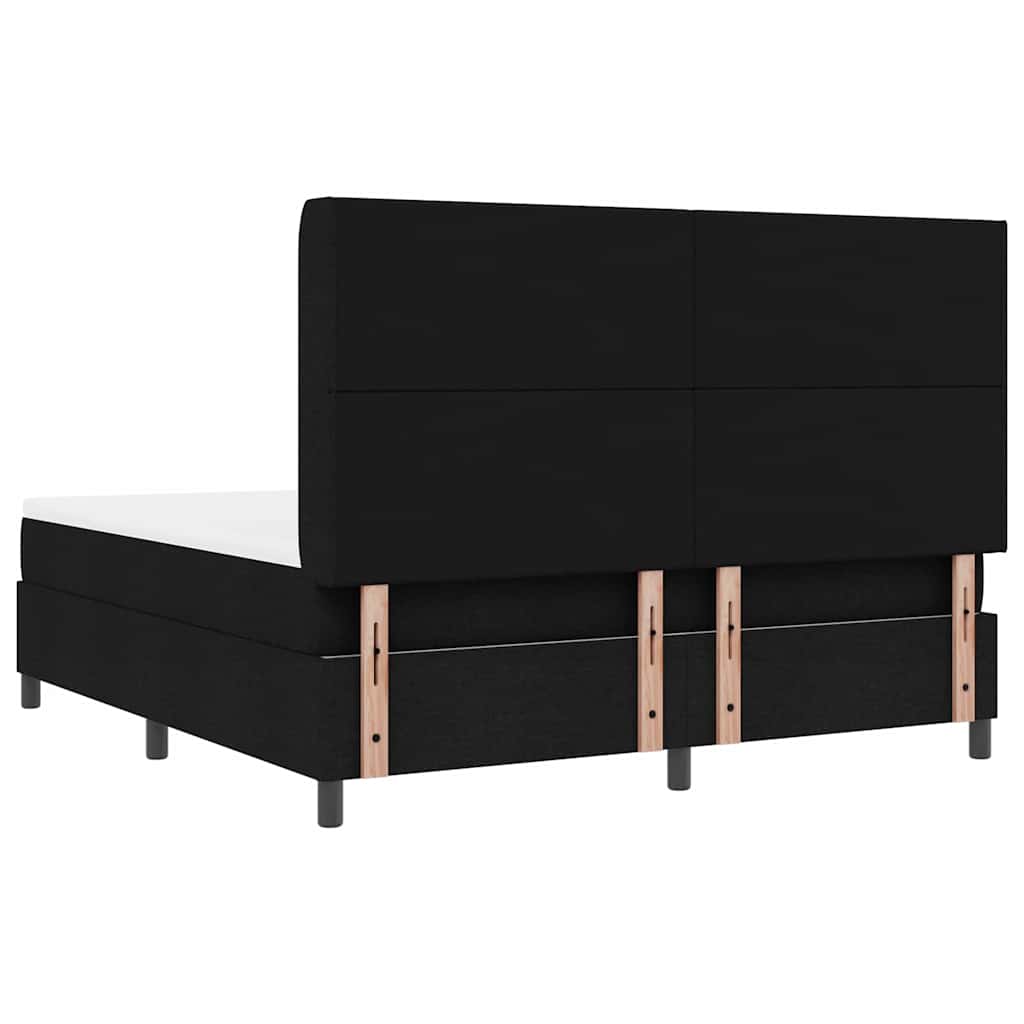 Letto a molle con cuscino Nero 200 x 180 cm Tessuto | homemem39