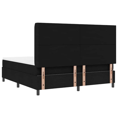 Letto a molle con cuscino Nero 200 x 180 cm Tessuto | homemem39