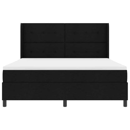 Letto a molle con cuscino Nero 200 x 180 cm Tessuto | homemem39