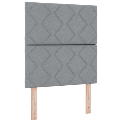 Letto a molle con cuscino Grigio chiaro 200 x 80 cm Tessuto | homemem39