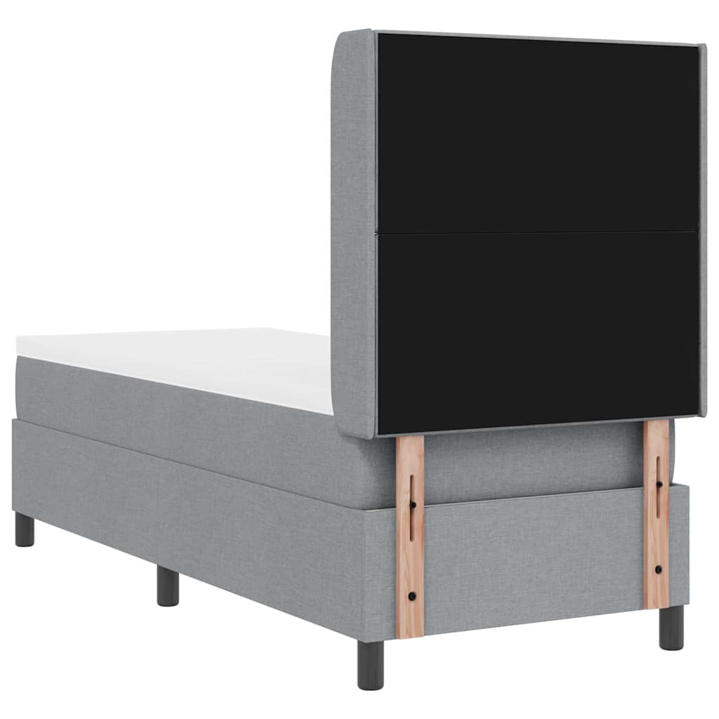 Letto a molle con cuscino Grigio chiaro 200 x 80 cm Tessuto | homemem39