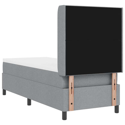 Letto a molle con cuscino Grigio chiaro 200 x 80 cm Tessuto | homemem39