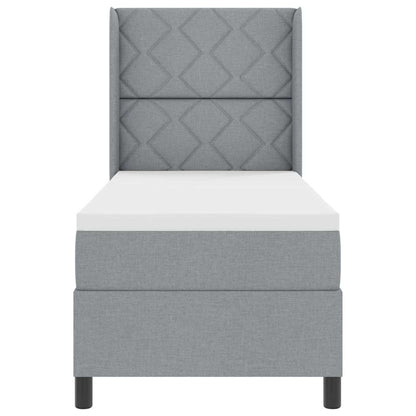 Letto a molle con cuscino Grigio chiaro 200 x 80 cm Tessuto | homemem39