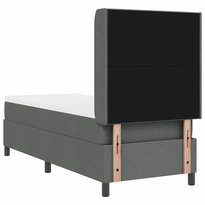 Letto a molle con cuscino Grigio scuro 200 x 80 cm Tessuto | homemem39