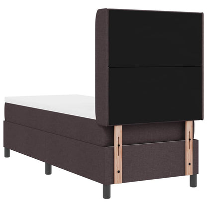 Letto a molle con cuscino Marrone Scuro 200 x 80 cm Tessuto | homemem39