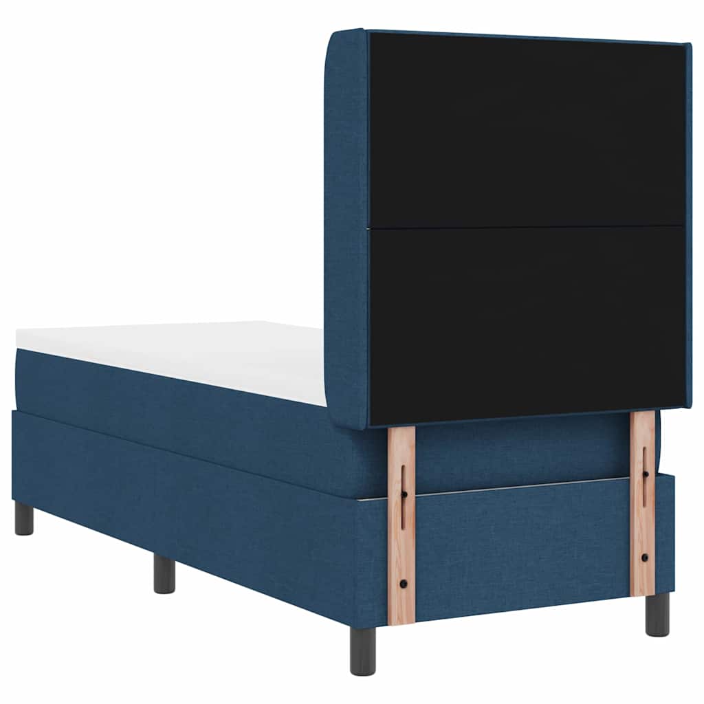 Letto a molle con cuscino con testiera Blu 200 x 80 cm Tessuto | homemem39