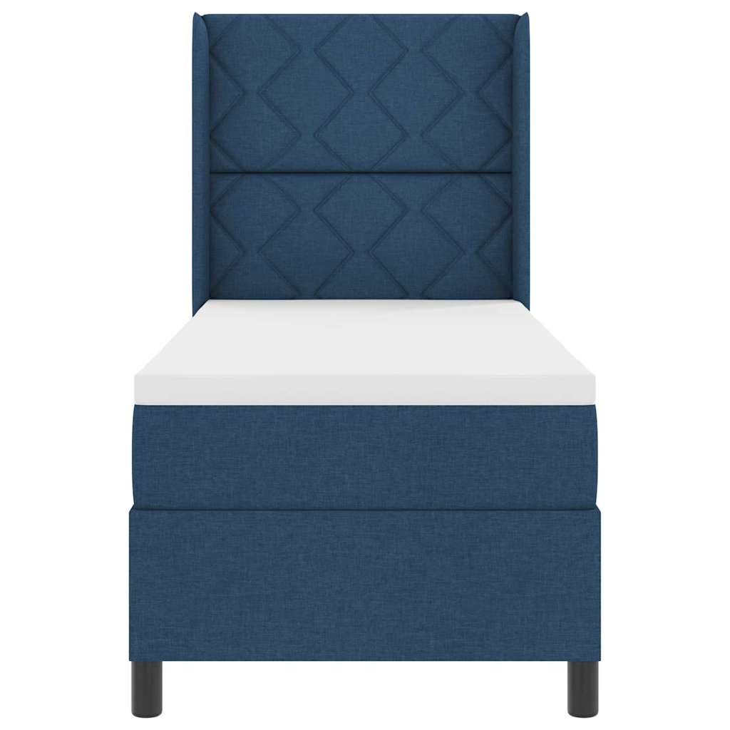 Letto a molle con cuscino con testiera Blu 200 x 80 cm Tessuto | homemem39