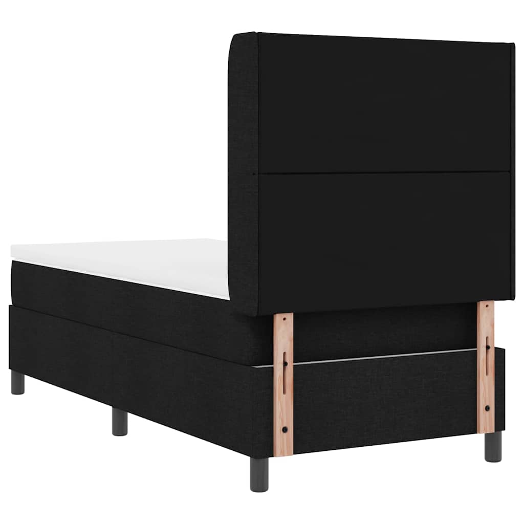 Letto a molle con cuscino Nero 200 x 100 cm Tessuto | homemem39